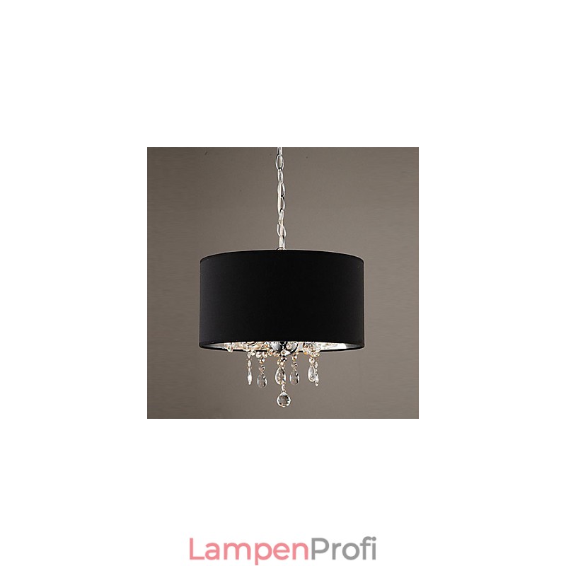 Moderner zeitgenössischer Trommelkristall-Mini-Kronleuchter im Chrom-Stil