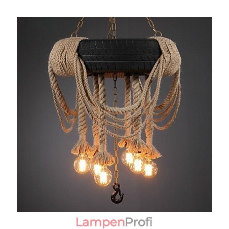 Hängelampe aus Kunststoff im Vintage-Stil mit Malerei Hängelampe aus Kunststoff im Vintage-Stil mit Malerei