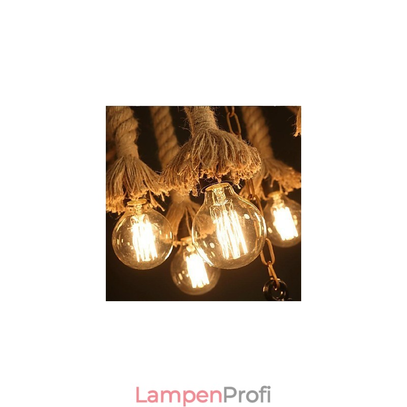 Hängelampe aus Kunststoff im Vintage-Stil mit Malerei