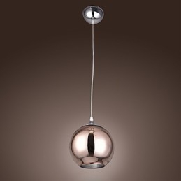 60 Moderne zeitgenössische Globus galvanisierte Metall Pendelleuchte