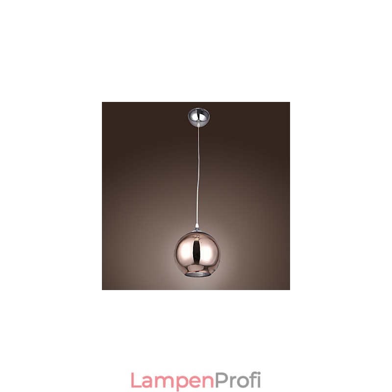 60 Moderne zeitgenössische Globus galvanisierte Metall Pendelleuchte