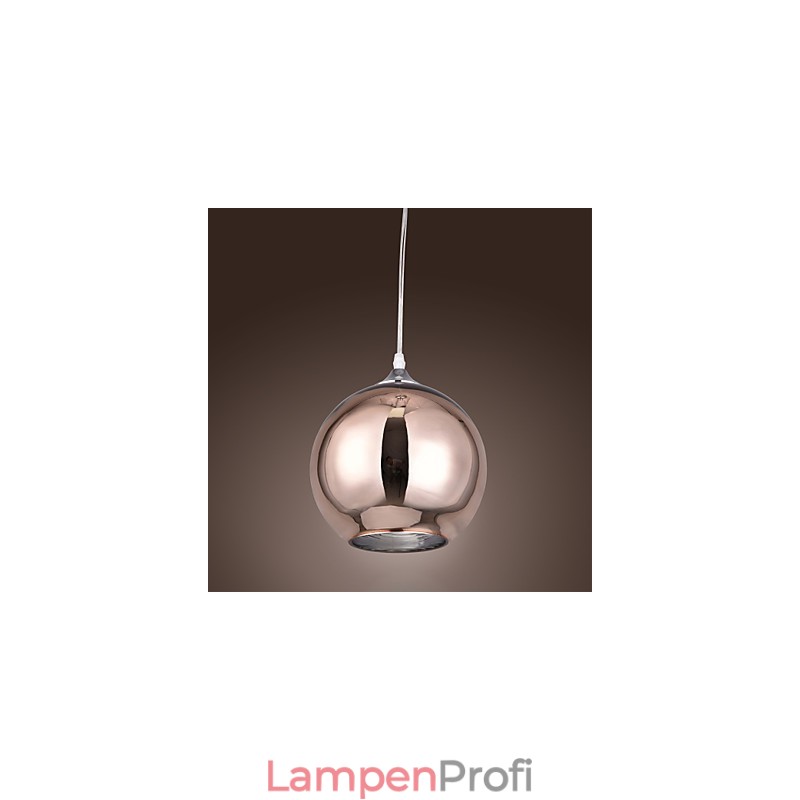 60 Moderne zeitgenössische Globus galvanisierte Metall Pendelleuchte