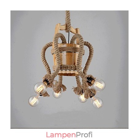 Holzfass-Kronleuchter Kreative Lampe