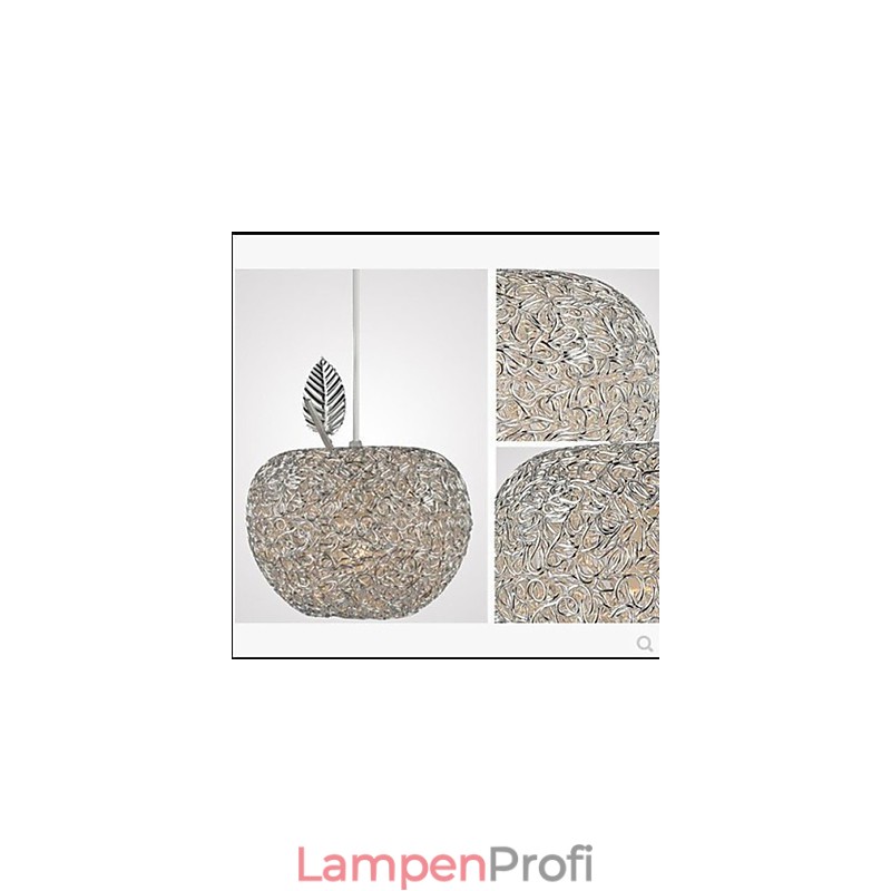 Kronleuchter aus gewebtem Aluminium mit sieben Kopflampen, Apfel