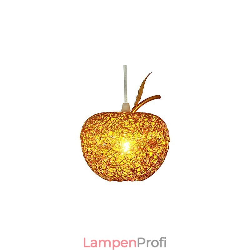 Kronleuchter aus gewebtem Aluminium mit sieben Kopflampen, Apfel