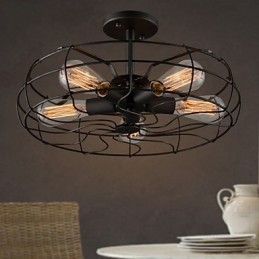 Loft Vintage Kreative Beleuchtung Lampen Amerikanischen Land Stil Minimalistischen Eisen Industrielle Fan Kronleuchter