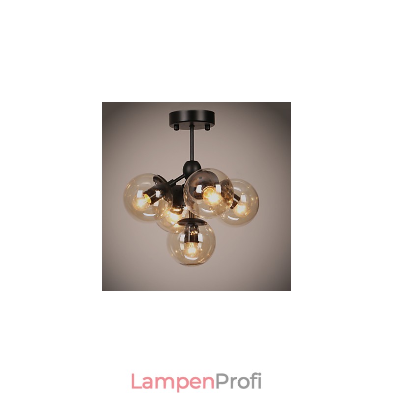 Kronleuchter 5 Lichter Glas Ball Lichter Retro Im Freien Garage Metall