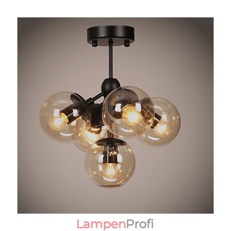Kronleuchter 5 Lichter Glas Ball Lichter Retro Im Freien Garage Metall Kronleuchter 5 Lichter Glas Ball Lichter Retro Im Freien Garage Metall