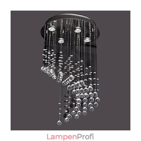 Moderne zeitgenössische Kristall Chrom Metall Unterputz Moderne zeitgenössische Kristall Chrom Metall Unterputz