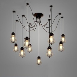 Vintage Edison Mehrere Ajustable DIY Decke Lampe Licht Anhänger Beleuchtung Kronleuchter Moderne Chic Industrielle Esszimmer