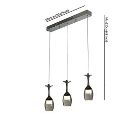 Pendelleuchten 3 Lichter Lange Rückplatte Modern Zeitgenössisch