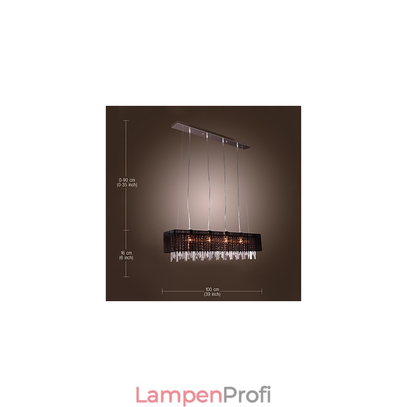 Moderne zeitgenössische Insel Kristall Andere Metall Pendelleuchte