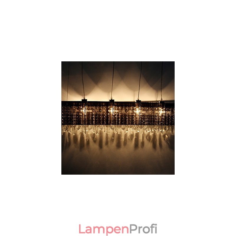 Moderne zeitgenössische Insel Kristall Andere Metall Pendelleuchte