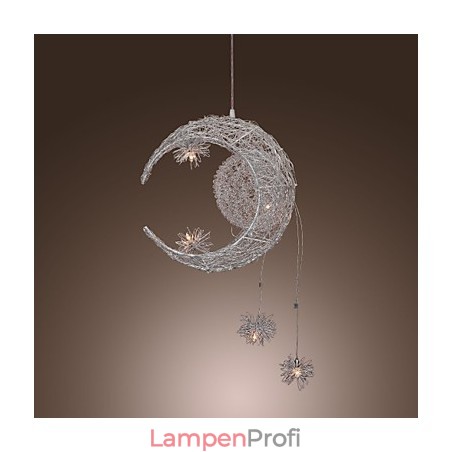 Moderne Pendelleuchte im zeitgenössischen Globe-Mini-Stil aus galvanisiertem Metall Moderne Pendelleuchte im zeitgenössischen Globe-Mini-Stil aus galvanisiertem Metall
