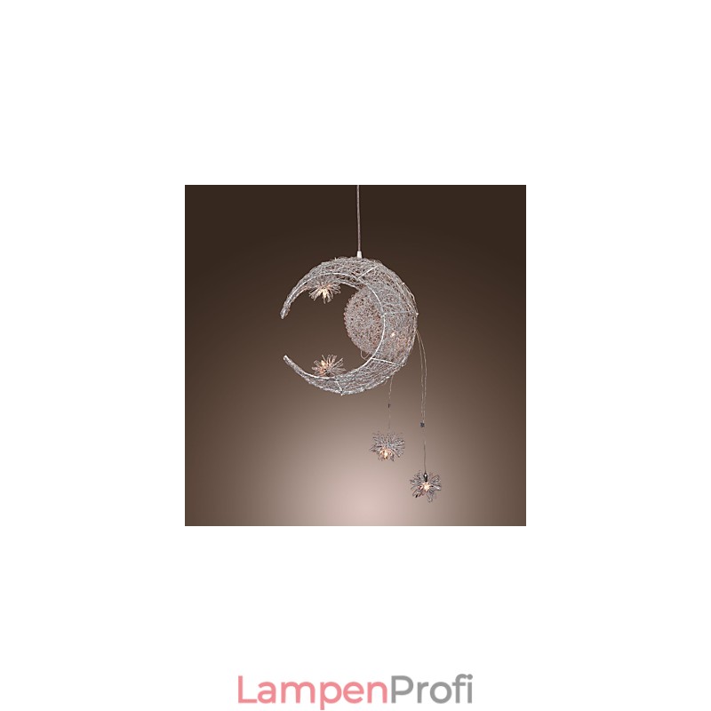 Moderne Pendelleuchte im zeitgenössischen Globe-Mini-Stil aus galvanisiertem Metall