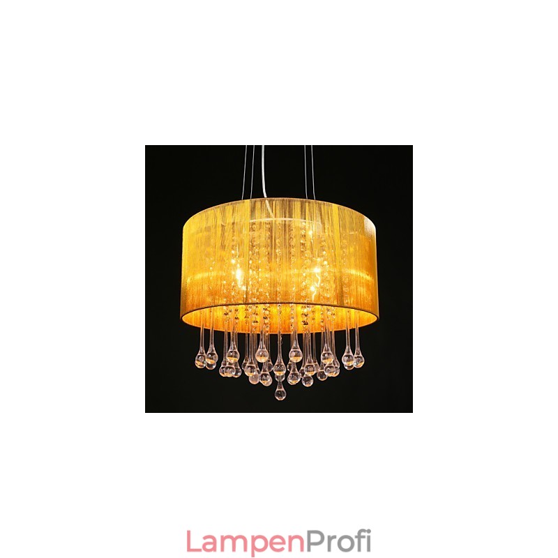 Trommel-Anhänger, modern, 4 Lichter, gewundener Lampenschirm, Kristall-Kronleuchter, Kronleuchter, modernes minimalistisches Design