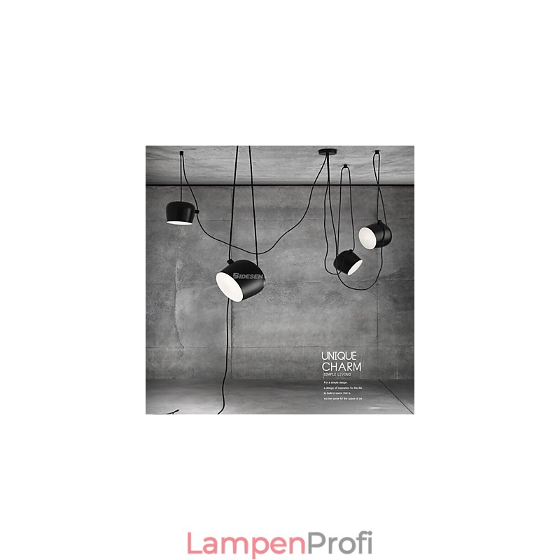 Moderne zeitgenössische Malerei Metall Pendelleuchte