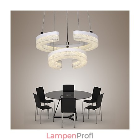 Kristall Pendelleuchte Der Buchstabe "C“ Form Moderne Lampe Zwei Ringe Kristall Pendelleuchte Der Buchstabe "C“ Form Moderne Lampe Zwei Ringe