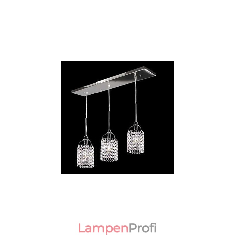 Kristall-Metall-Pendelleuchte