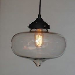 Bubble Design Pendelleuchte 1 Licht mit transparentem Schirm