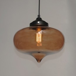 Bubble Design Pendelleuchte 1 Licht mit transparentem Schirm