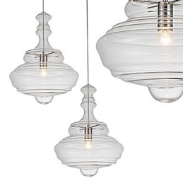 Künstlerische Pendelleuchte 1 Licht Moderne EinfachheitFarbloses Klarglas