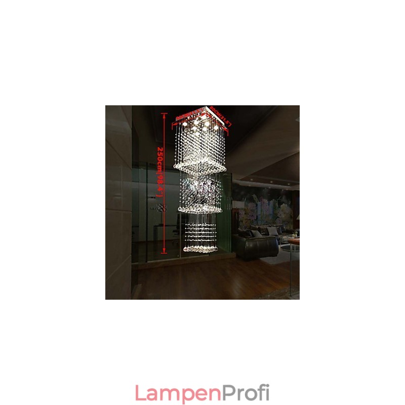 Deckenkristall-Pendelleuchten Beleuchtung 8 Lichter Moderne luxuriöse silberne Canpoy K9 Clear Crystal Fixtures