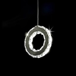 Moderne zeitgenössische Kristall-Metall-Pendelleuchte