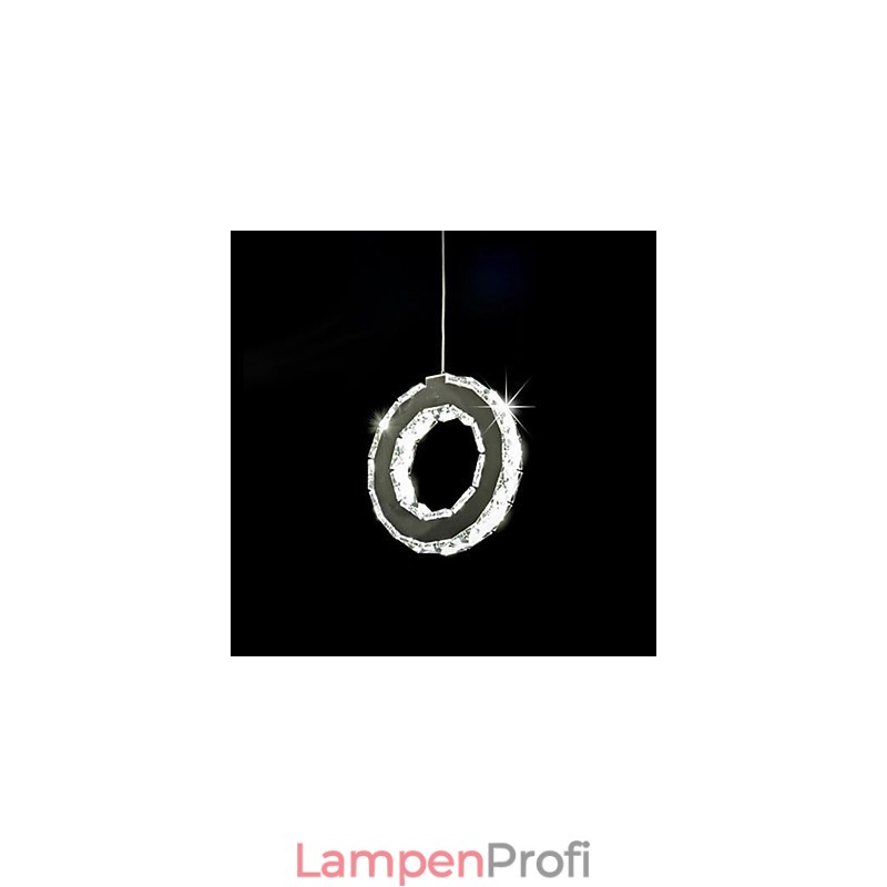 Moderne zeitgenössische Kristall-Metall-Pendelleuchte