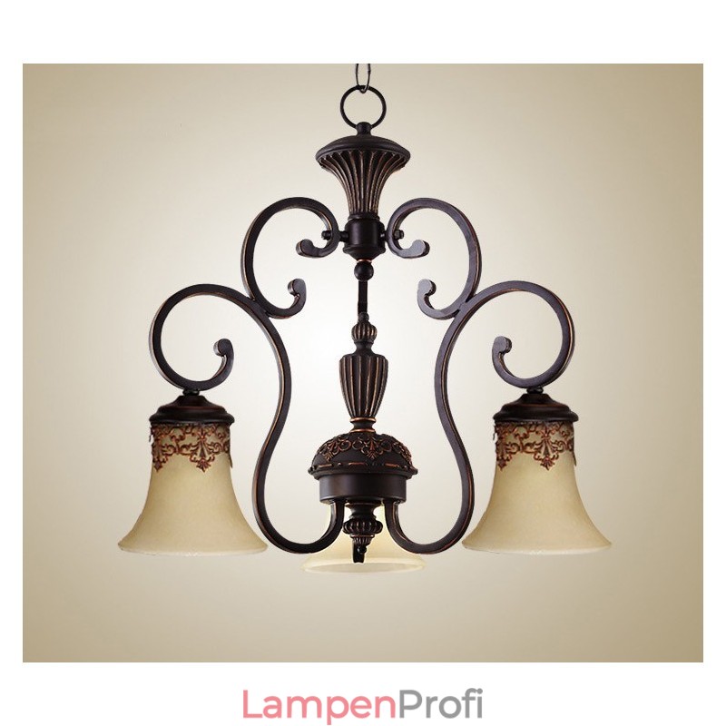 Vintage Country Island Malerei Metall Kronleuchter Deckenleuchte