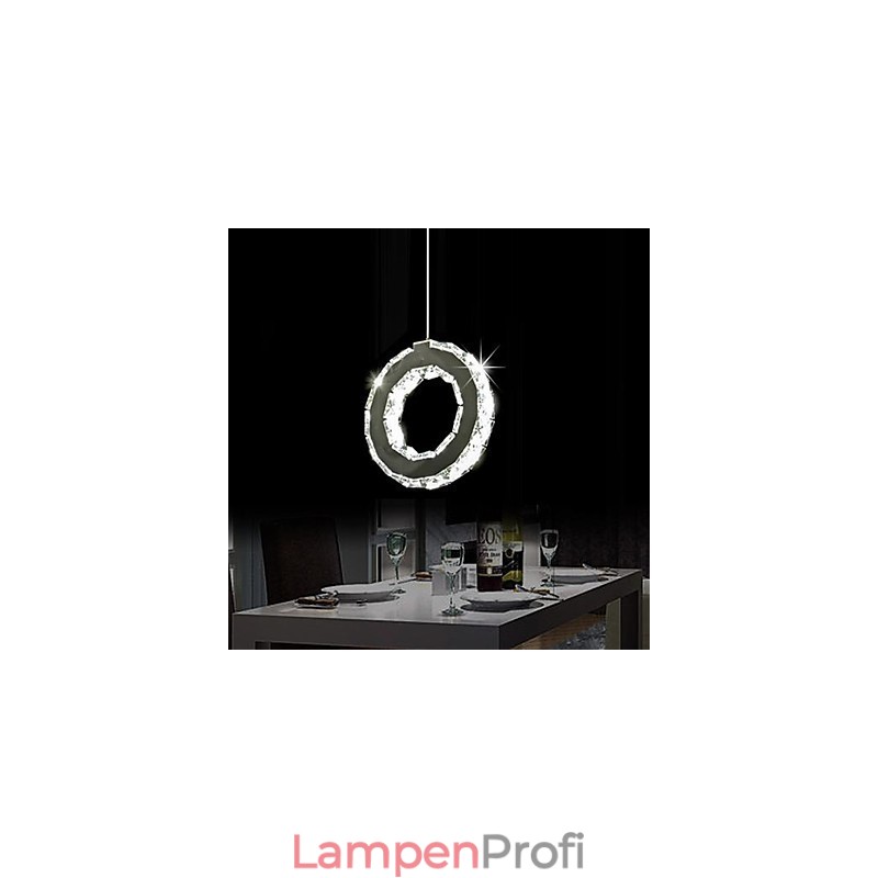 Moderne zeitgenössische Kristall-Metall-Pendelleuchte