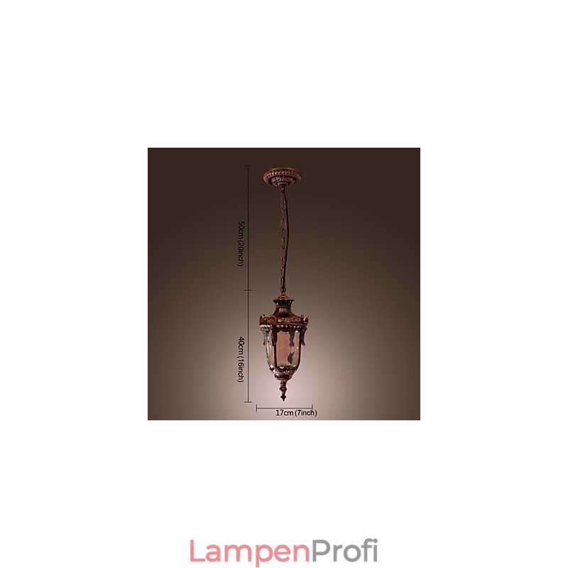 Antik inspirierte Pendelleuchte mit 1 Licht