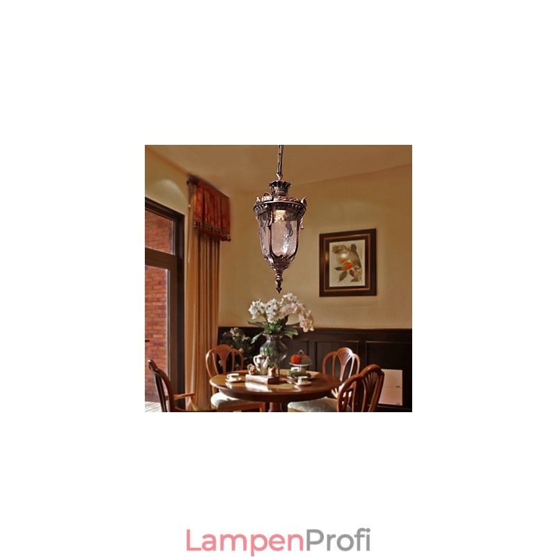 Antik inspirierte Pendelleuchte mit 1 Licht