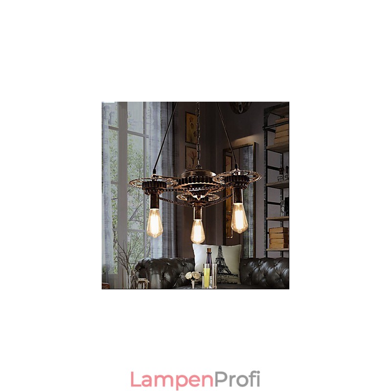 VintageLron Kronleuchter Industrieller Kronleuchter mit Windrad