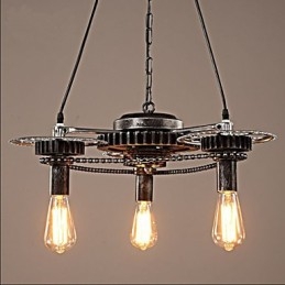 VintageLron Kronleuchter Industrieller Kronleuchter mit Windrad