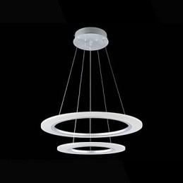 Acryl Pendelleuchte Deckenleuchter Kronleuchter Lampen Leuchten mit 2 Ringen