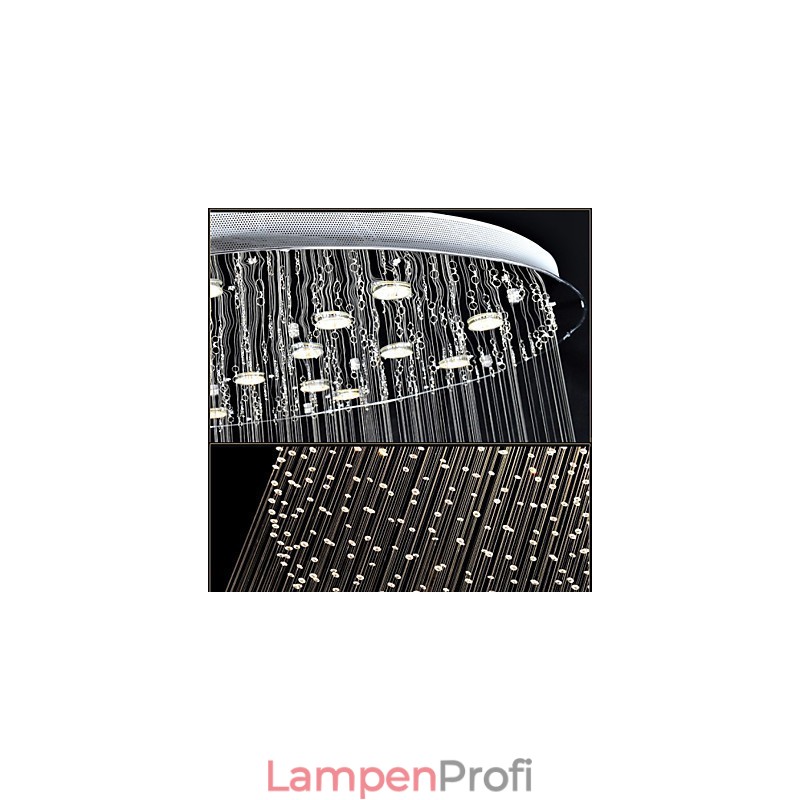 Pendelleuchte Moderner Kristall-Kronleuchter 12 Lichter Silber Canpoy Klare Kristallkugel Deckenleuchten