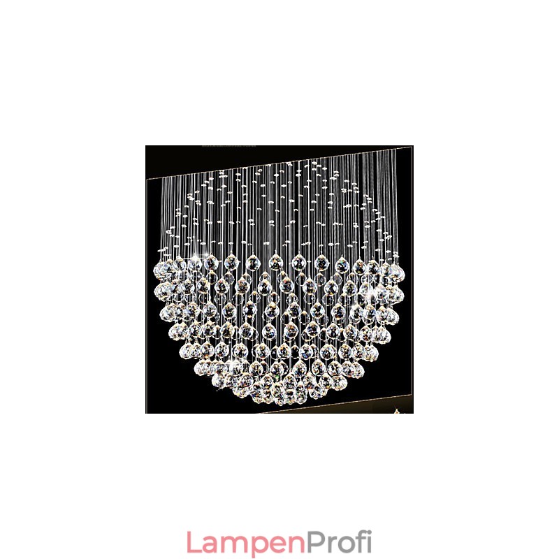 Pendelleuchte Moderner Kristall-Kronleuchter 12 Lichter Silber Canpoy Klare Kristallkugel Deckenleuchten