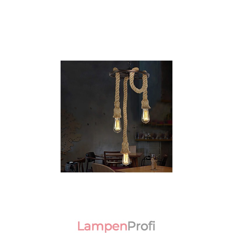 Pendelleuchte aus galvanisiertem Metall im Retro-Ministil