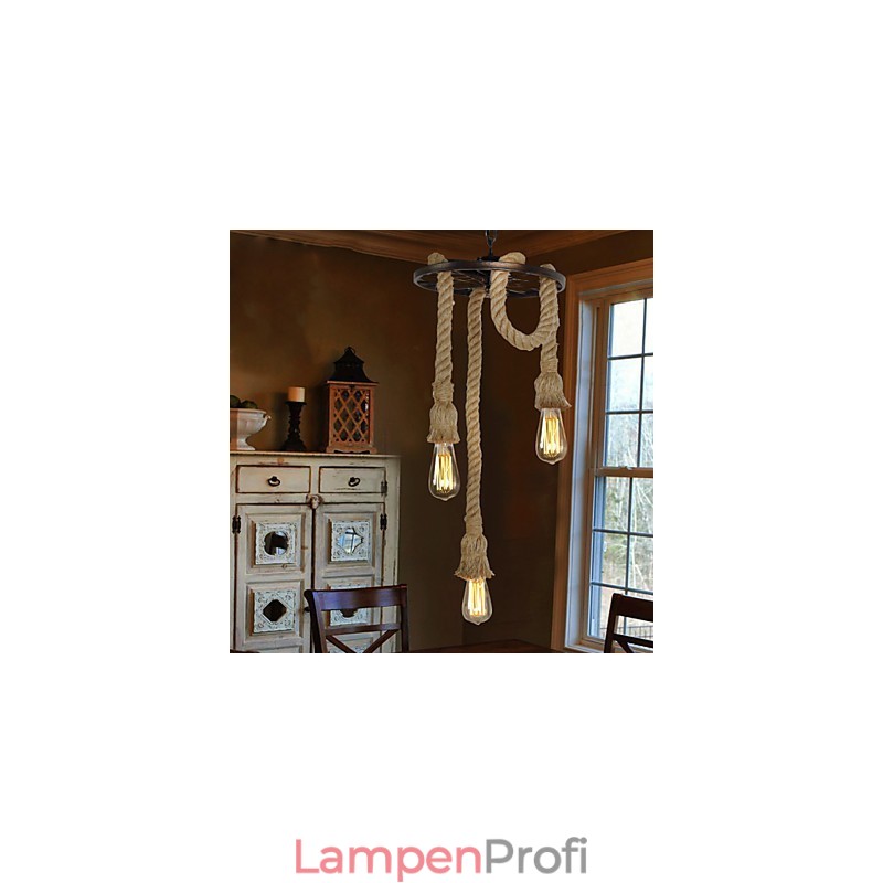 Pendelleuchte aus galvanisiertem Metall im Retro-Ministil