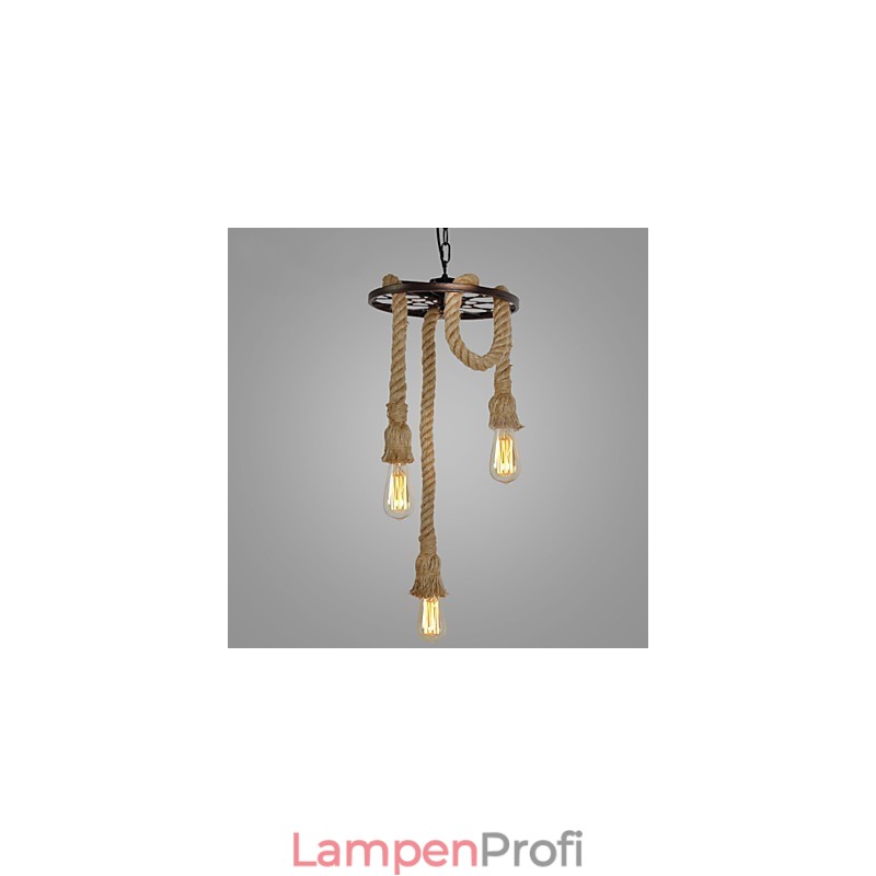 Pendelleuchte aus galvanisiertem Metall im Retro-Ministil