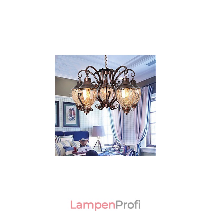 Retro-europäischer pastoraler antiker Lron-Kronleuchter