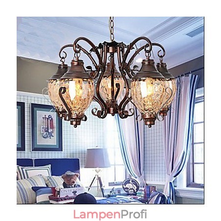 Retro-europäischer pastoraler antiker Lron-Kronleuchter