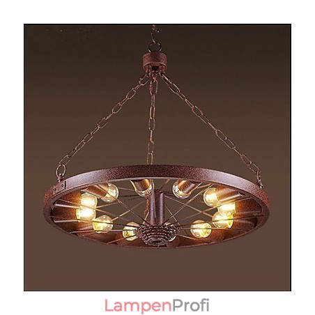 Retro-Rad-Anhänger, um die alte industrielle Hängelampe zu machen