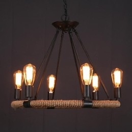 Pendelleuchte aus bemaltem Metall im Landhausstil im Mini-Stil