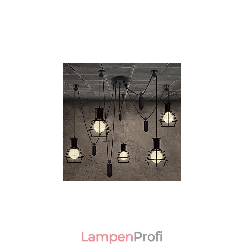 5 Köpfe Kronleuchter Rustikale Lodge Vintage Retro Country Metall