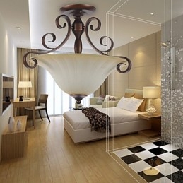 5 Vintage Mini Stil Malerei Metall Pendelleuchte