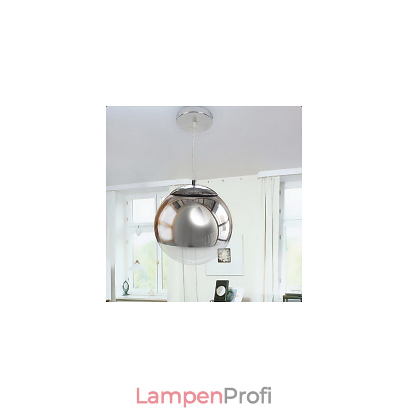 Moderne zeitgenössische galvanisierte Pendelleuchte im Globe-Mini-Stil