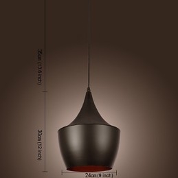 Moderne Pendelleuchte im Retro-Mini-Stil mit Gemälden