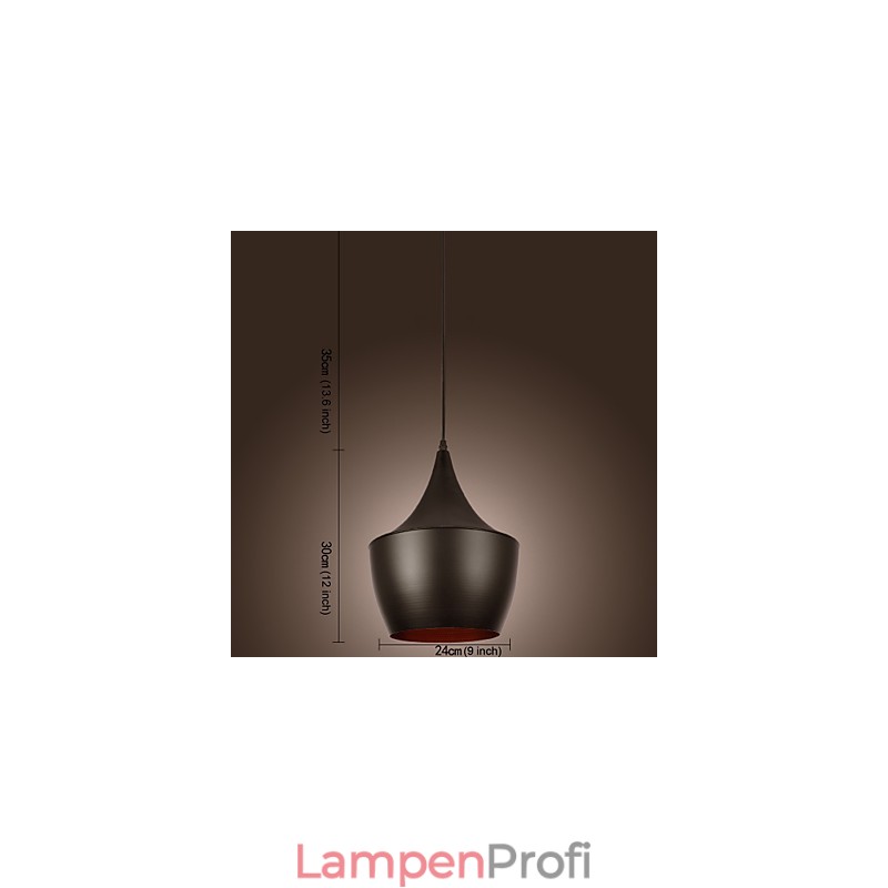 Moderne Pendelleuchte im Retro-Mini-Stil mit Gemälden